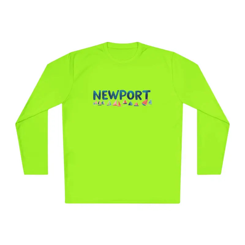 Neon green Newport Unisex Lightweight Long Sleeve Tee for stylish comfort