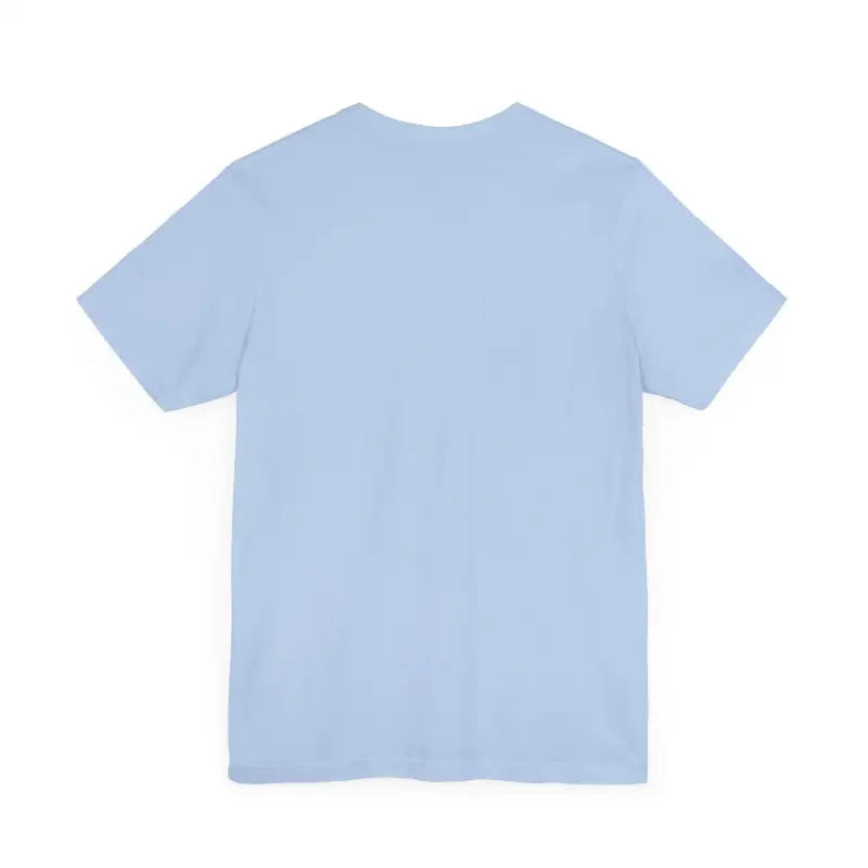 Light blue Nobody Likes a Shady Beach Unisex Tee displayed on a neutral background