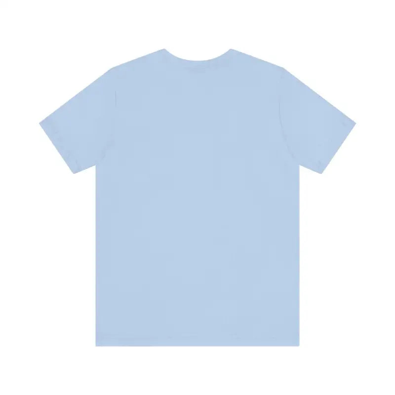 Light blue Nobody Likes a Shady Beach Unisex Tee displayed on a neutral background