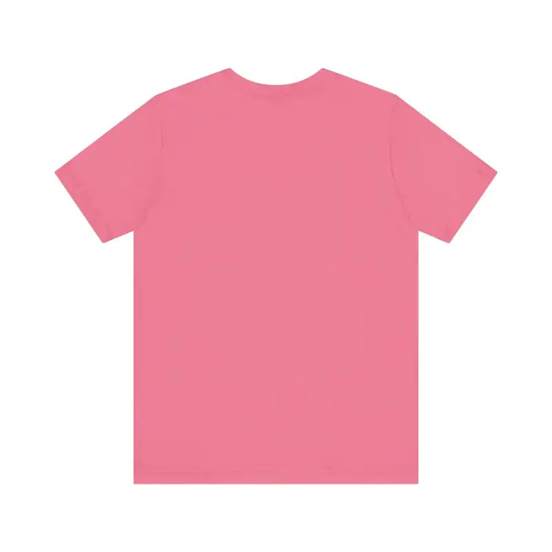 Pink short-sleeved Nobody Likes a Shady Beach Unisex Tee displayed on a neutral background