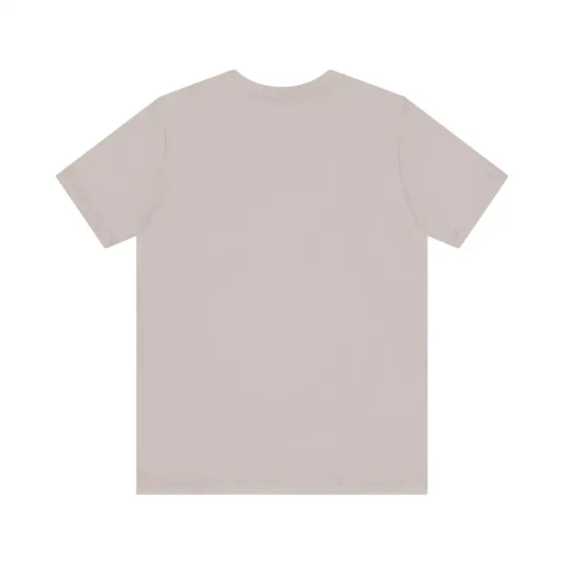 Plain short-sleeved t-shirt featuring Nobody Likes a Shady Beach design for unisex wear
