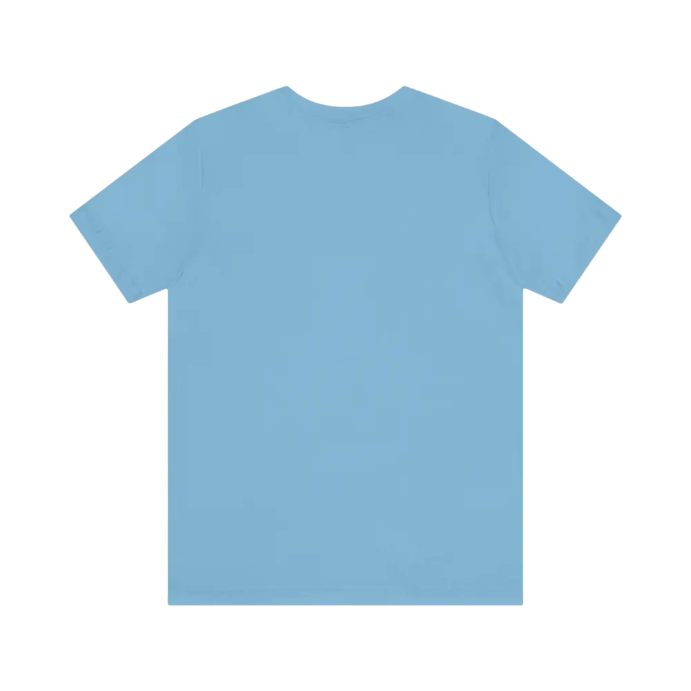 Light blue Peach Retro Bus Unisex Jersey Tee for casual style and comfort