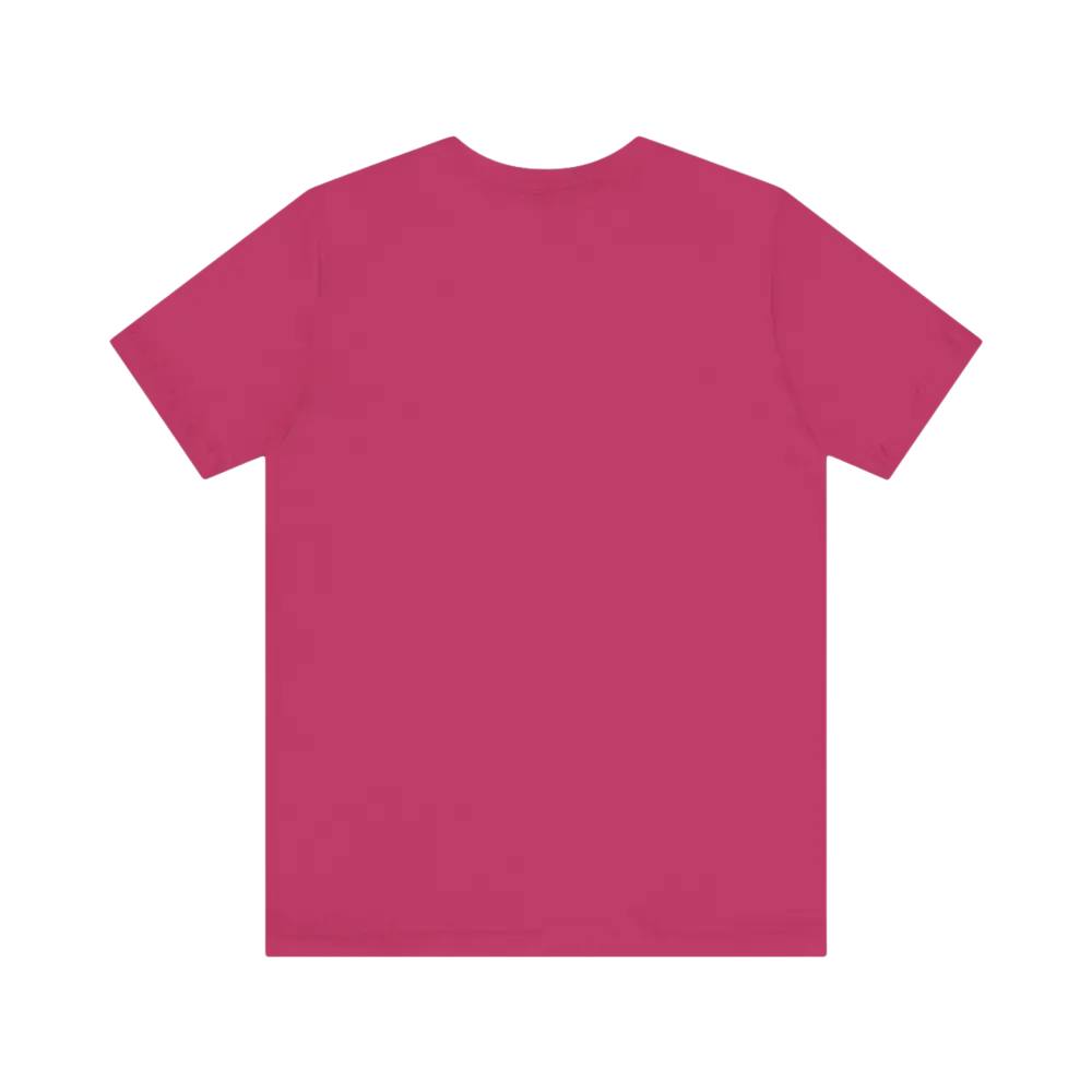 Magenta t-shirt from Peach Retro Bus Unisex Jersey Tee collection on display