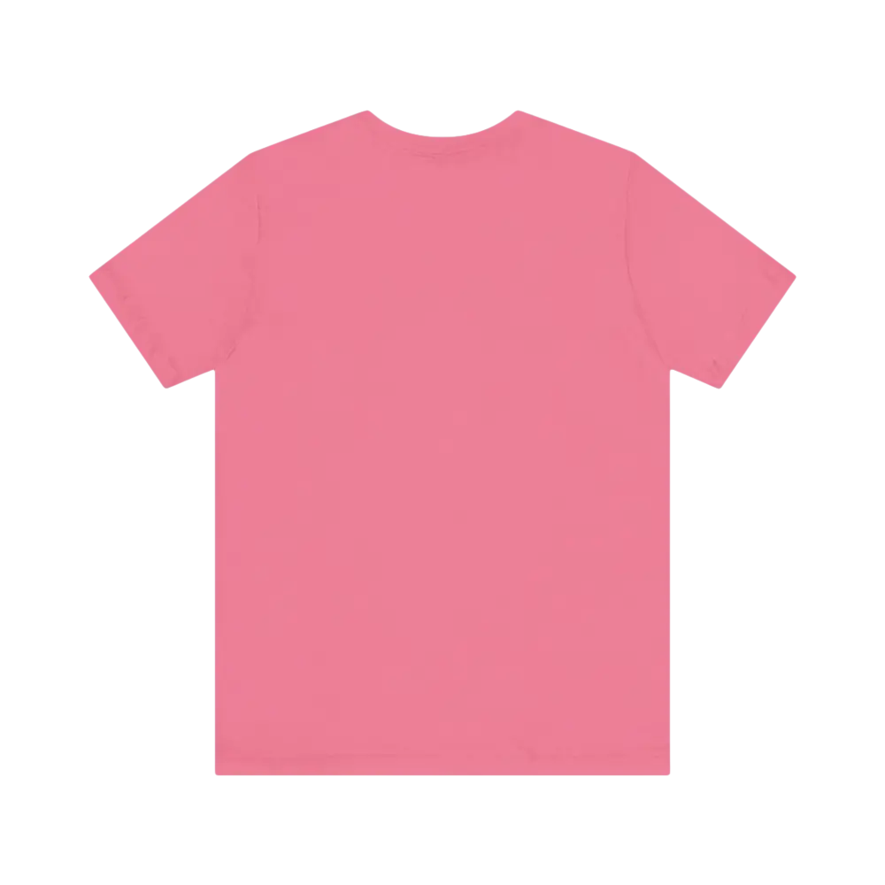 Pink short-sleeved t-shirt from the Peach Retro Bus Unisex Jersey Tee collection
