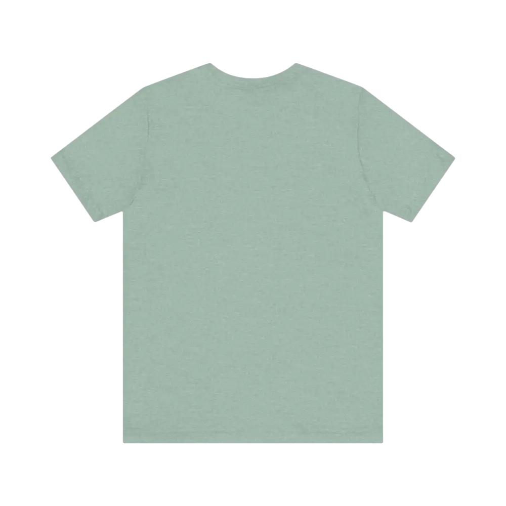 Seafoam green Peach Retro Bus Unisex Jersey Tee displayed on a neutral background