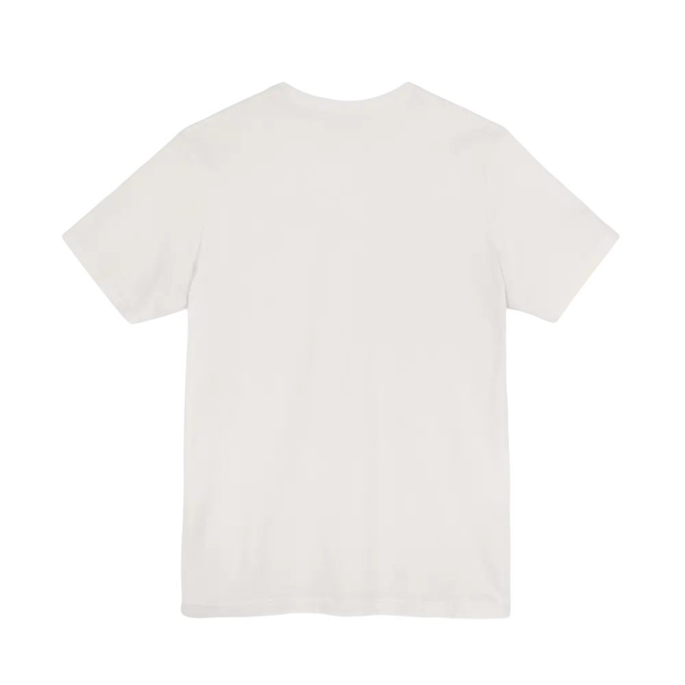 White short-sleeved t-shirt from Peach Retro Bus Unisex Jersey Tee collection