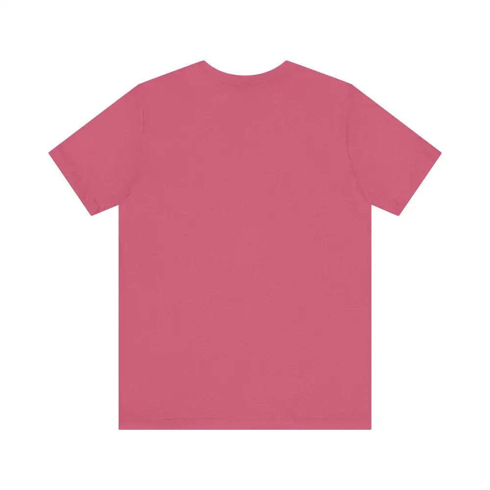 Rose-colored Peach Trophy Girlfriend Unisex T Shirt displayed against a neutral background