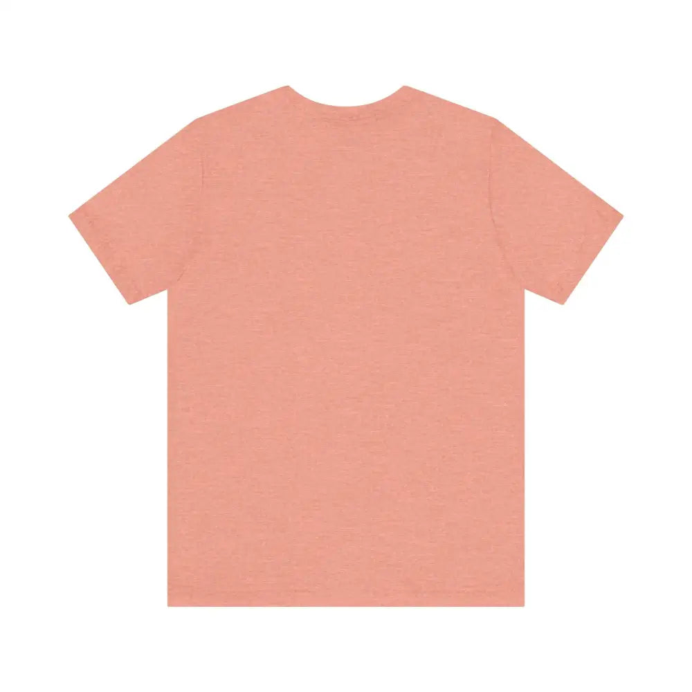 Salmon-colored Peach Trophy Girlfriend Unisex T-Shirt displayed on a plain background