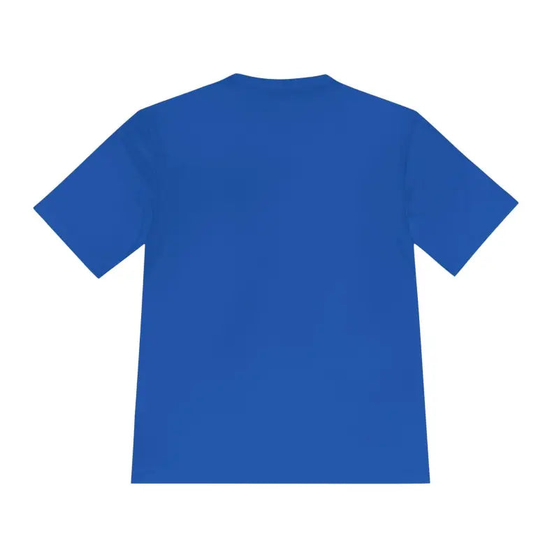 Blue short-sleeved Performance Mountain Graphic T Shirt for outdoor enthusiasts