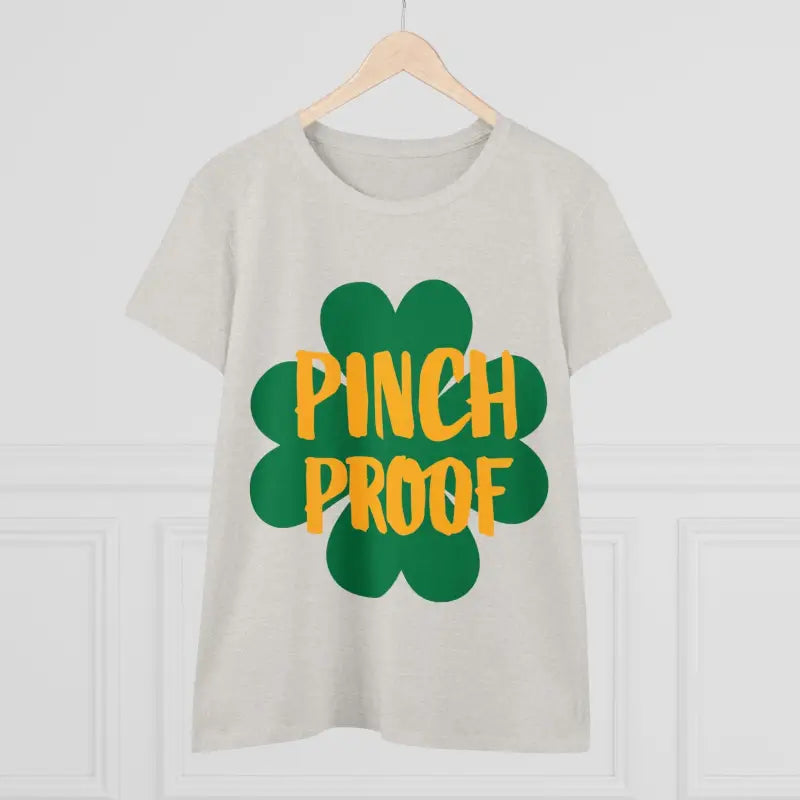 St. Patrick’s Day t-shirt featuring Pinch Proof Irish Joke design for women
