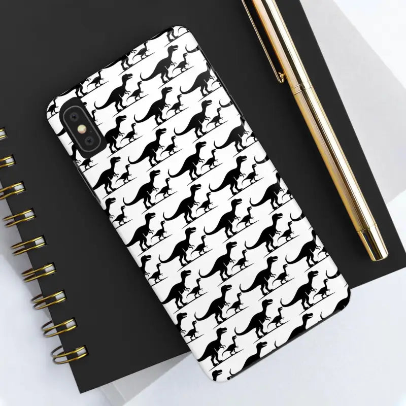 Dinosaur-patterned phone case for iPhone 11 Pro Max showcasing a fun prehistoric design