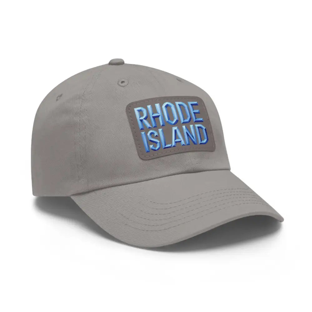 Gray baseball cap featuring a Rhode Island patch in the Rhode Island Baseball Caps collection