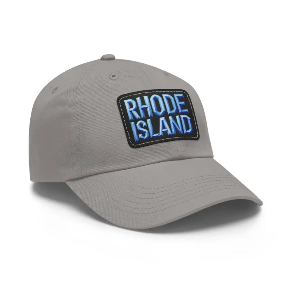 Gray baseball cap featuring Rhode Island patch in Rhode Island Baseball Caps collection