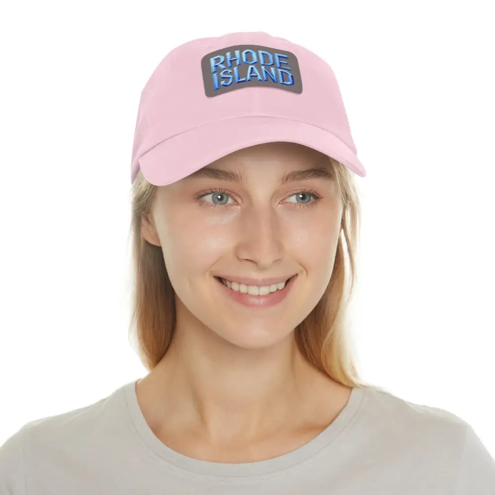 Pink Rhode Island baseball cap from the Rhode Island Baseball Caps and Dad Hats collection