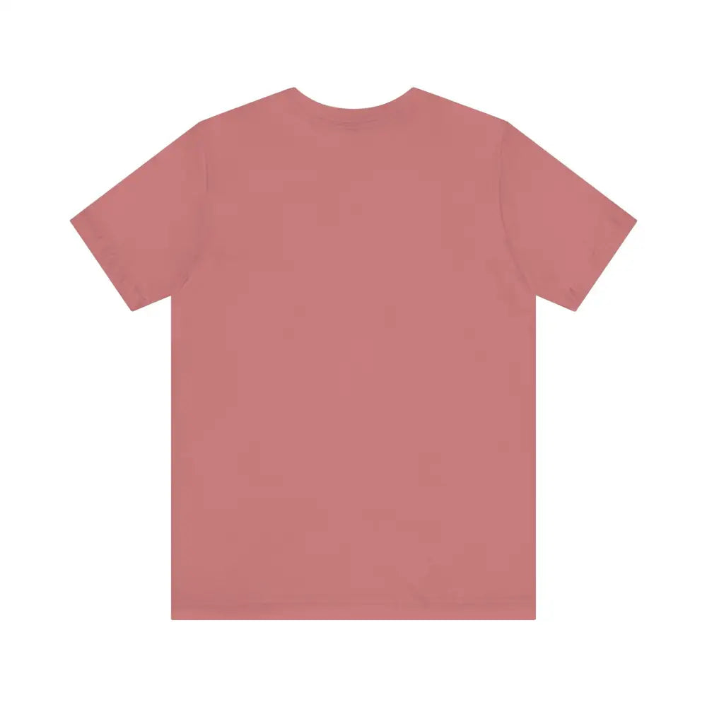 Rose-colored Rhode Island Beach Vibes Unisex Tee Shirt displayed prominently