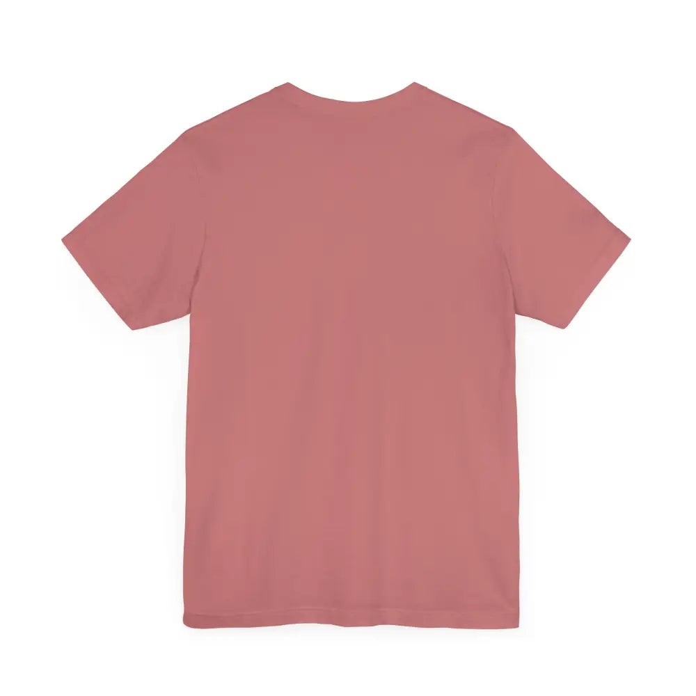 Dusty rose Rhode Island Beach Vibes Unisex Tee Shirt displayed on a mannequin