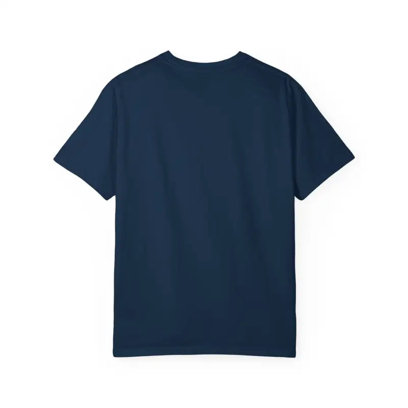Navy blue Rhode Island Garment Dyed Unisex T-shirt Casual Coastal Vibe displayed