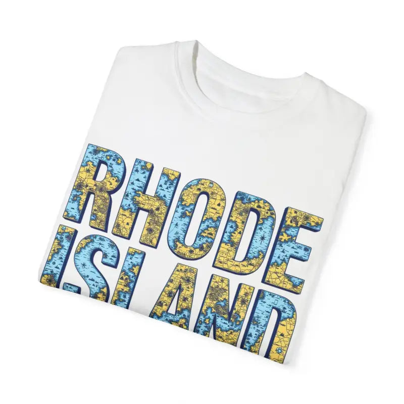 Folded white t-shirt from Rhode Island Garment Dyed Unisex TShirt Casual Coastal Vibe