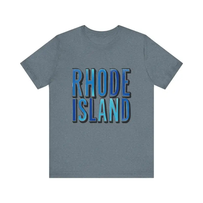 Gray Rhode Island Graphic Tee in Pink Unisex Jersey T Shirt style