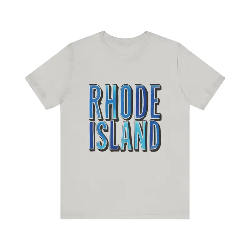 Rhode Island Graphic Tee in pink unisex jersey fabric for casual wear