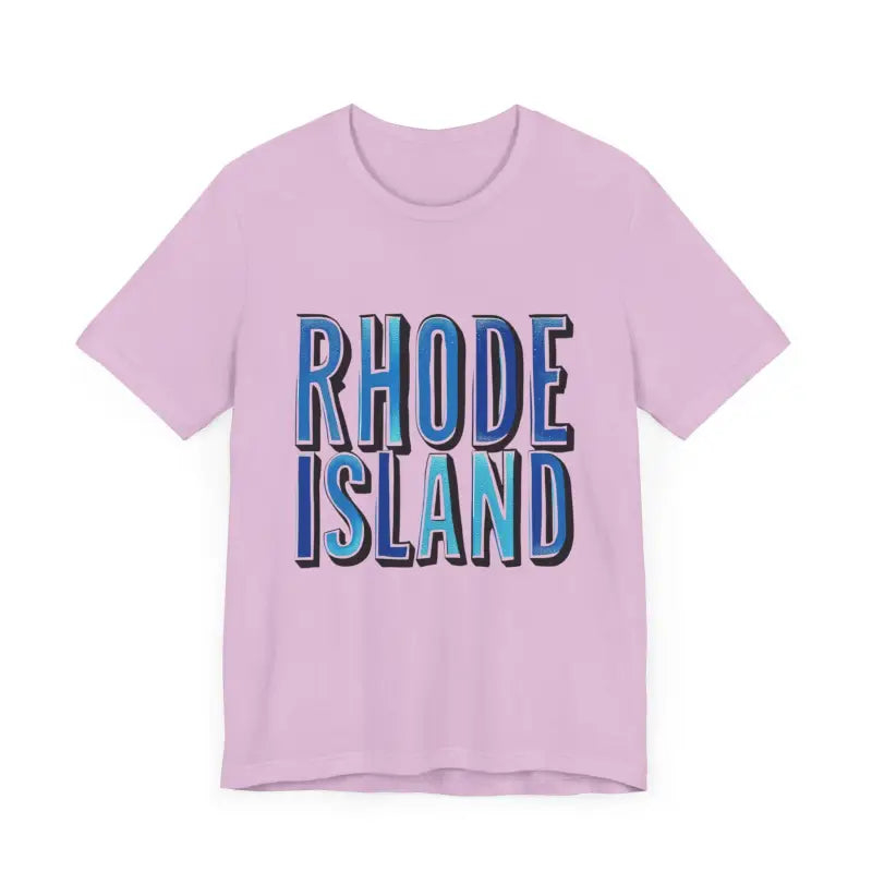 Lilac Rhode Island graphic tee unisex jersey t-shirt for casual style