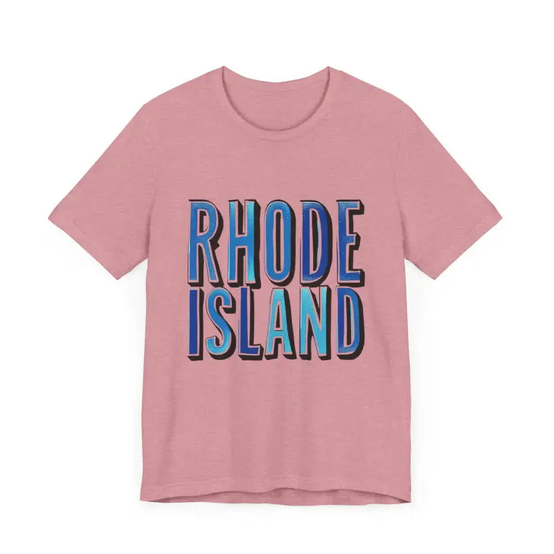 Pink Rhode Island Graphic Tee Unisex Jersey T-Shirt for casual wear