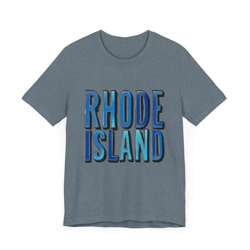Gray Rhode Island Graphic Tee Pink Unisex Jersey T Shirt with text design