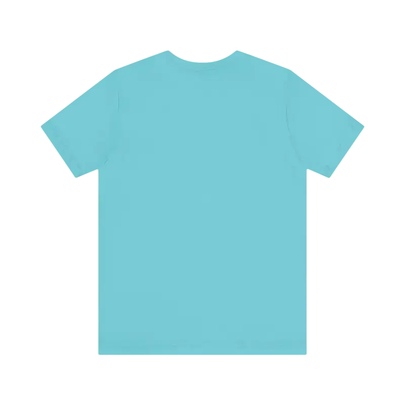 Aqua-colored Rhode Island Graphic Unisex Jersey Tee displayed on a neutral background