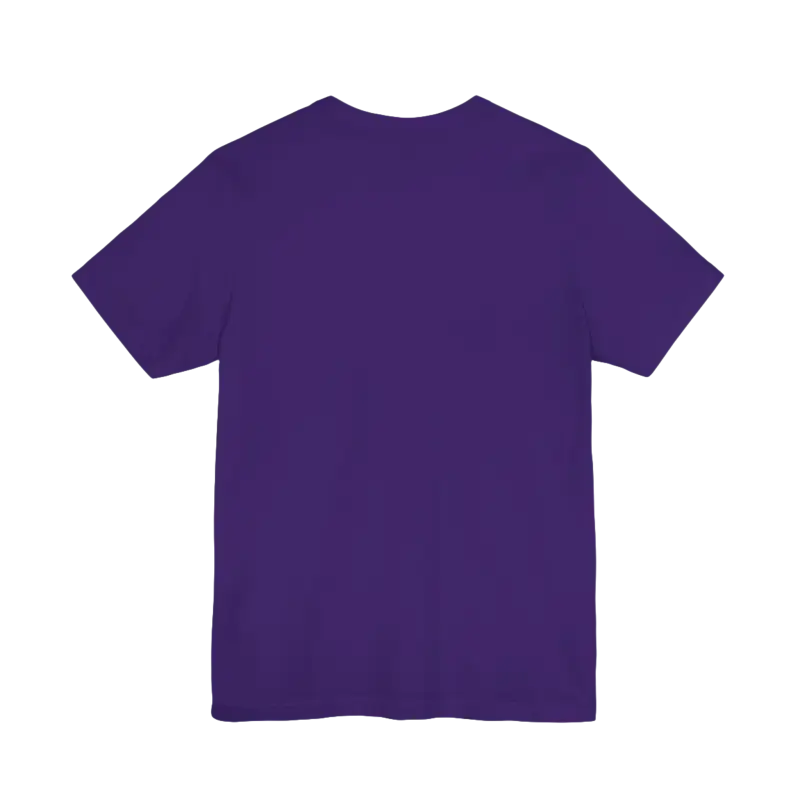 Purple short-sleeved Rhode Island Graphic Unisex Jersey Tee displayed on a neutral background