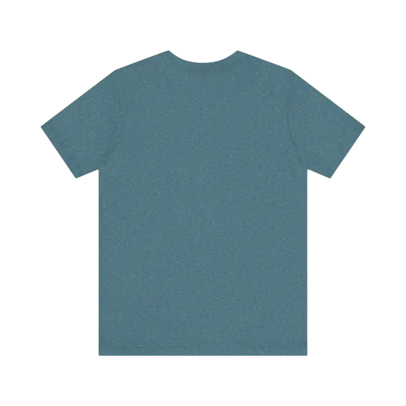 Blue-gray Rhode Island Graphic Unisex Jersey Tee displayed on a neutral background