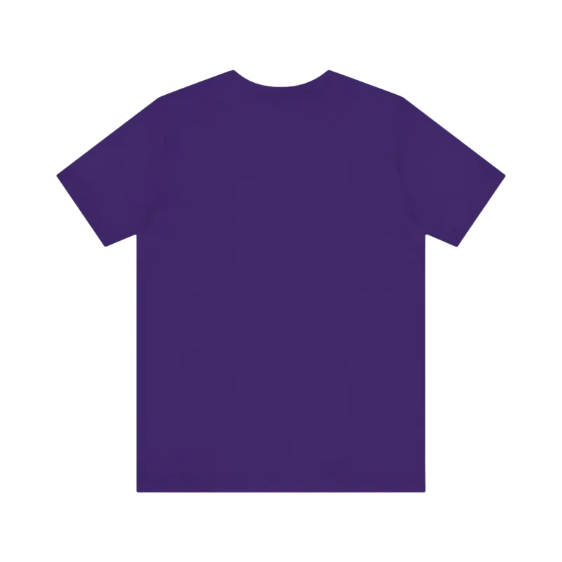Purple Rhode Island Graphic Unisex Jersey Tee displayed elegantly for online shopping