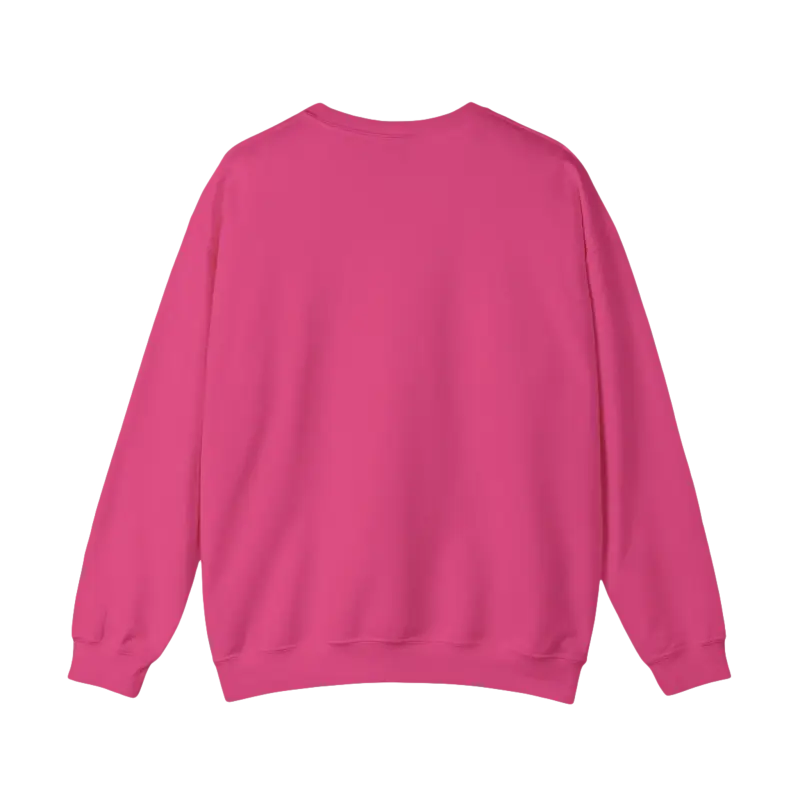 Fuchsia crewneck sweatshirt from Rhode Island Sunset collection in black, white, and pink