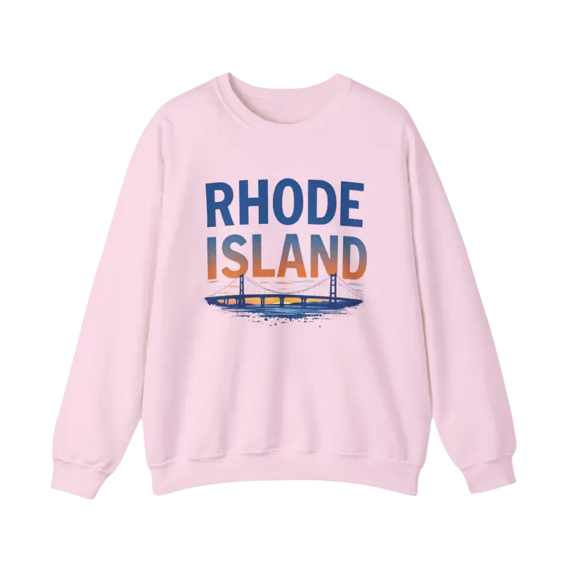 Pink Rhode Island sweatshirt featured in Rhode Island Sunset Crewneck Sweatshirt collection