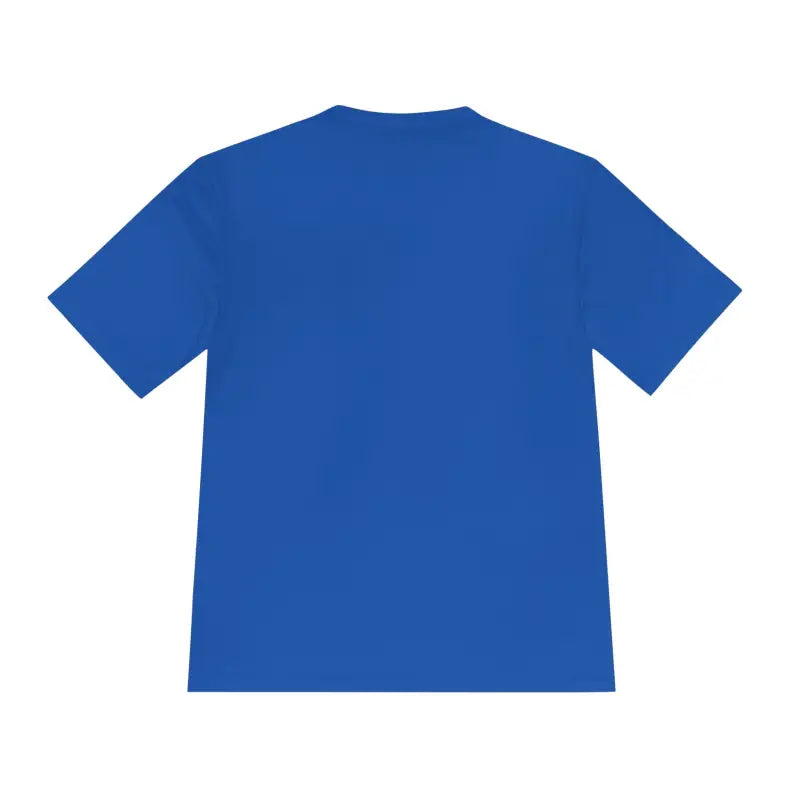 Blue Rhode Island Unisex Moisture Wicking T-Shirt for Outdoor Travel and Activities