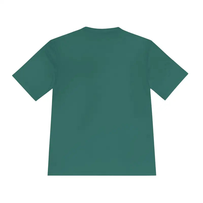 Green short-sleeved Rhode Island Unisex Moisture Wicking T Shirt for outdoor travel