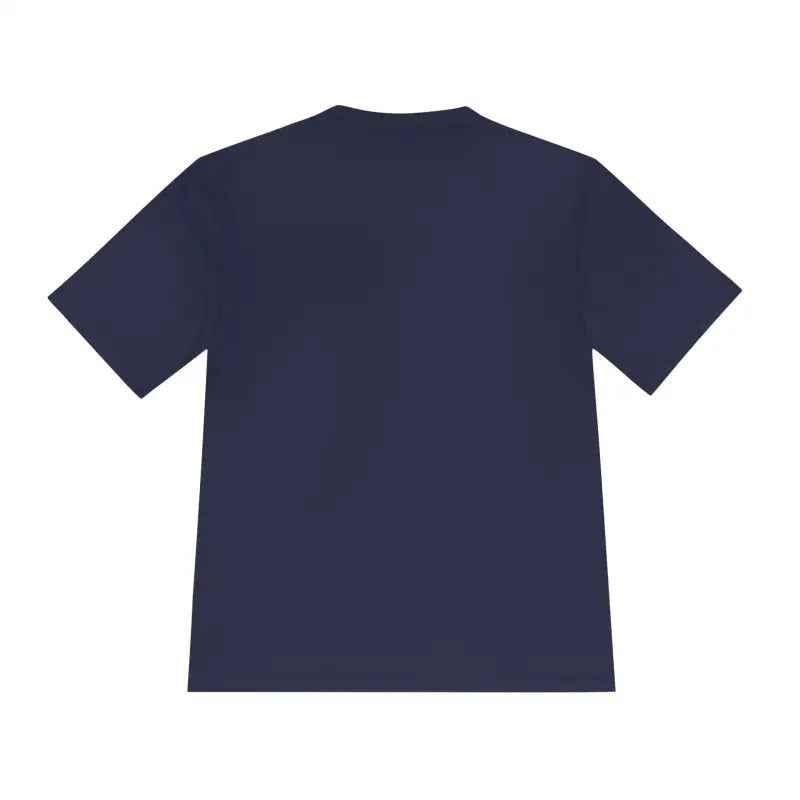 Navy blue Rhode Island Unisex Moisture Wicking T-Shirt for Outdoor Travel