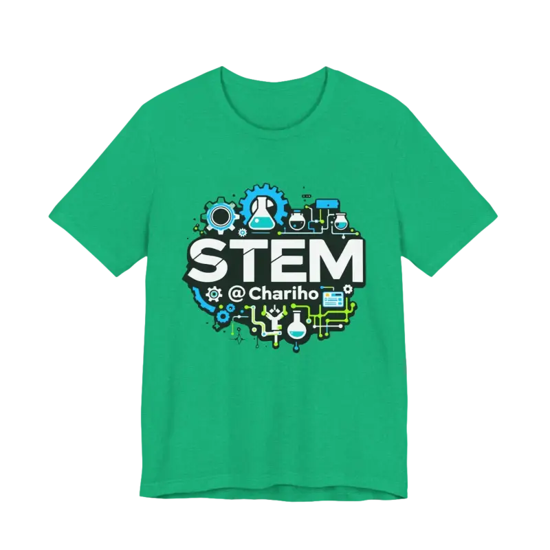 Green STEM Chariho Unisex Jersey Short Sleeve Tee for Science Enthusiasts