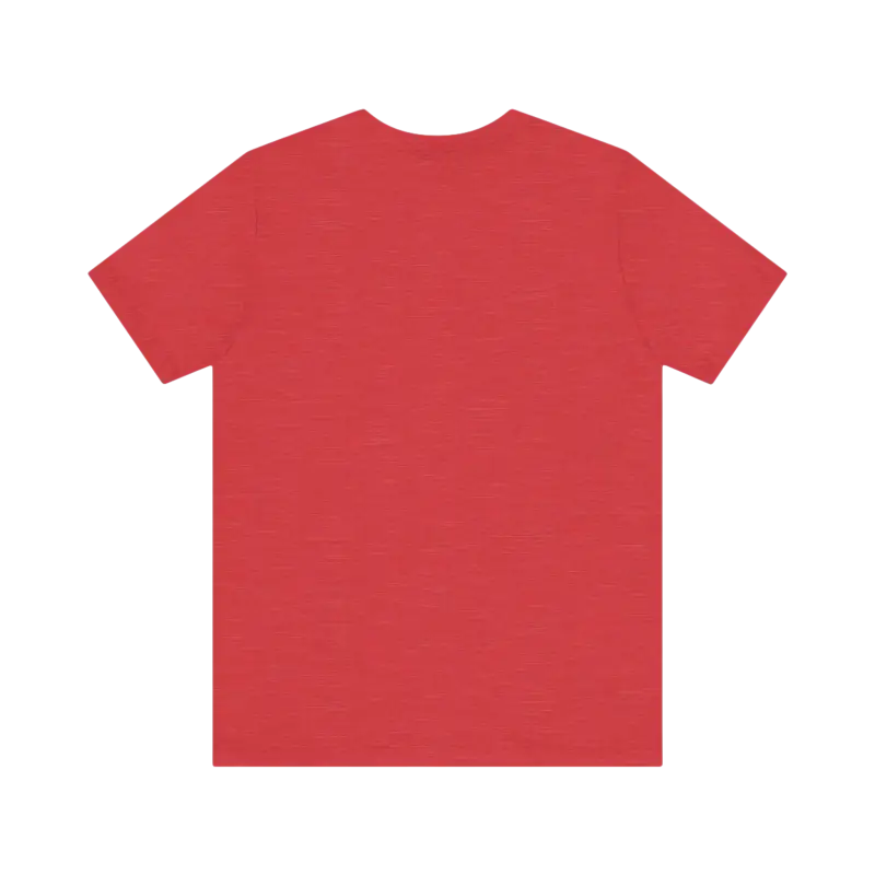 Red crew-neck STEM Chariho Unisex Jersey Short Sleeve Tee for science enthusiasts