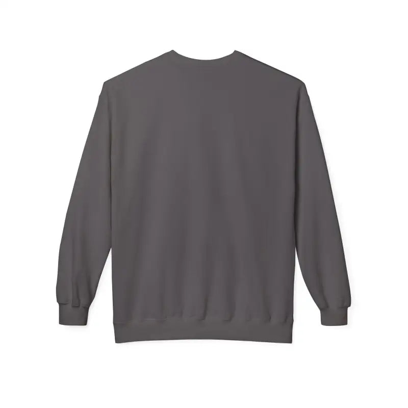 Gray long-sleeved sweatshirt featuring Santa With His Chicks design for chilly days