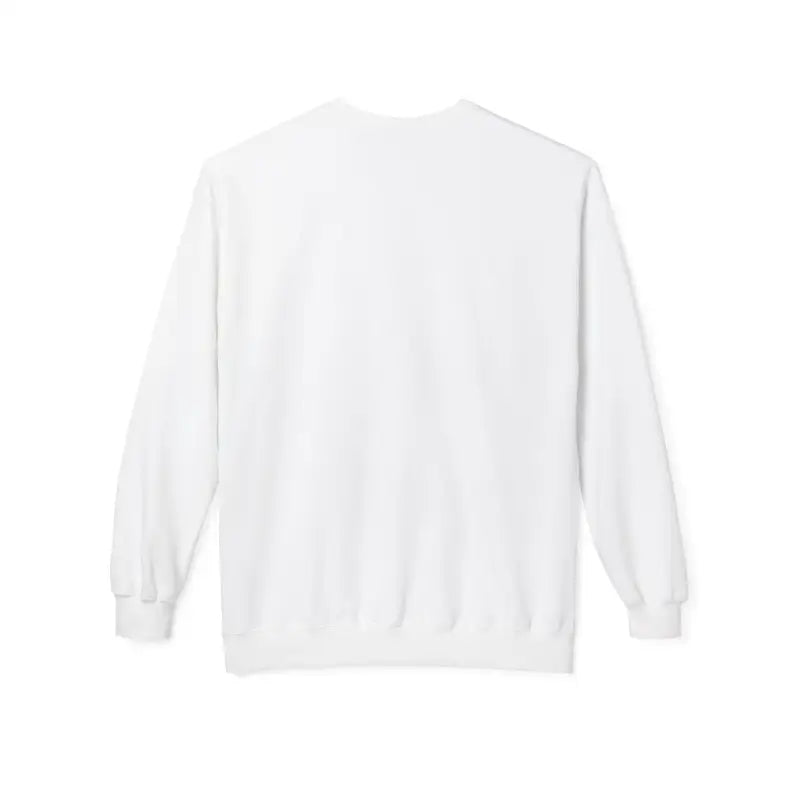 White long-sleeved sweatshirt featuring Santa with his chicks design for festive attire