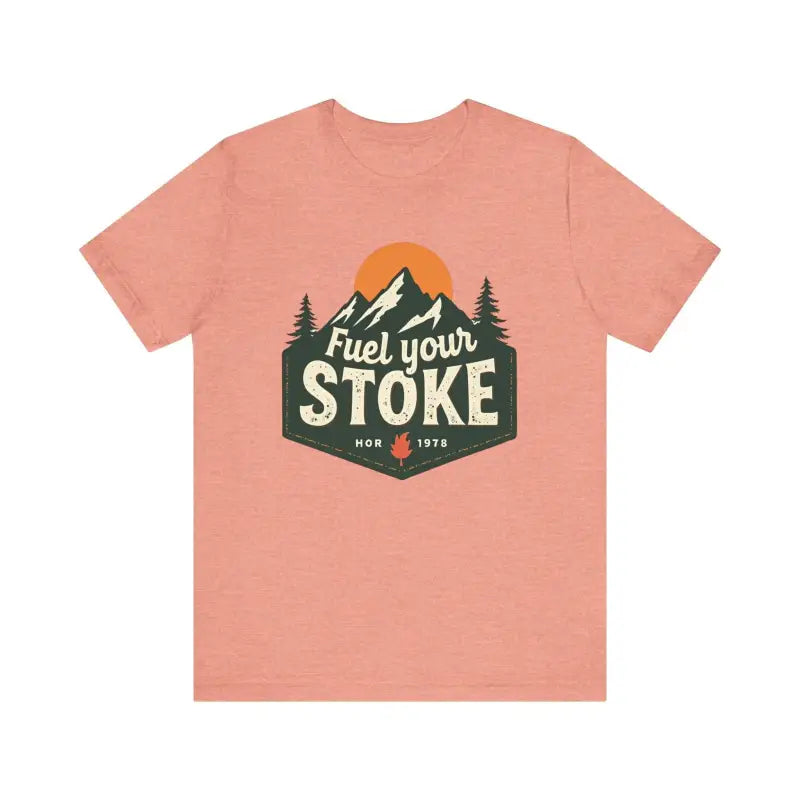 Salmon-colored t-shirt from Seafoam Olive collection in unisex style