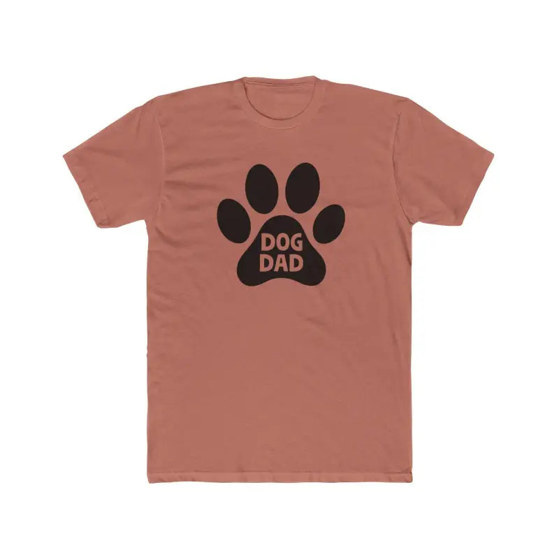 Simple Dog Dad Unisex Cotton Crew Tee featuring a stylish Dog Dad print design