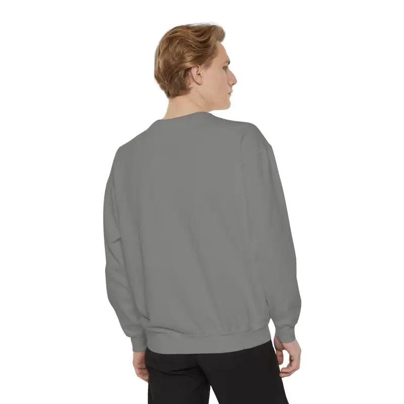 Gray crewneck sweatshirt from Sitting on the Dock Bite Me Unisex Garment Dyed collection