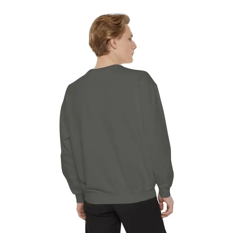 Gray crewneck sweatshirt from Sitting on the Dock Bite Me Unisex Garment Dyed collection