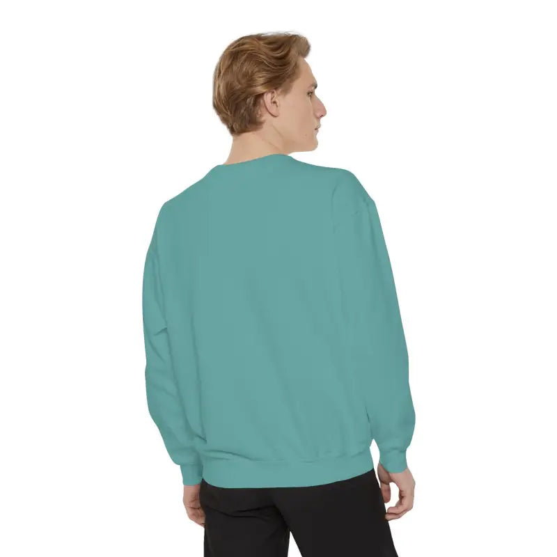 Teal crewneck sweatshirt from Sitting on the Dock Bite Me Unisex Garment Dyed collection
