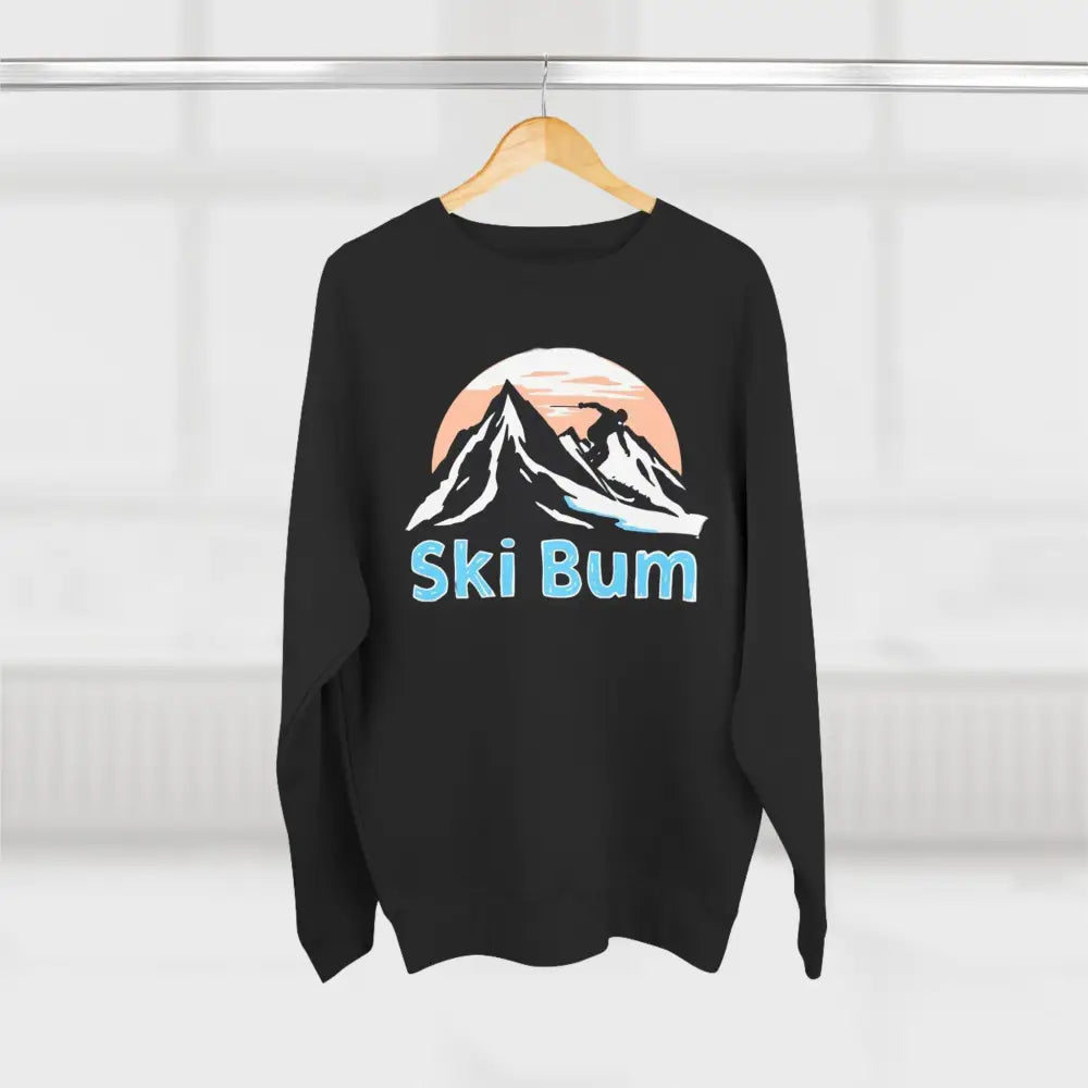 Black Ski Bum sweatshirt from the Ski Bum Sweatshirt Collection in Blue, Beige, Black