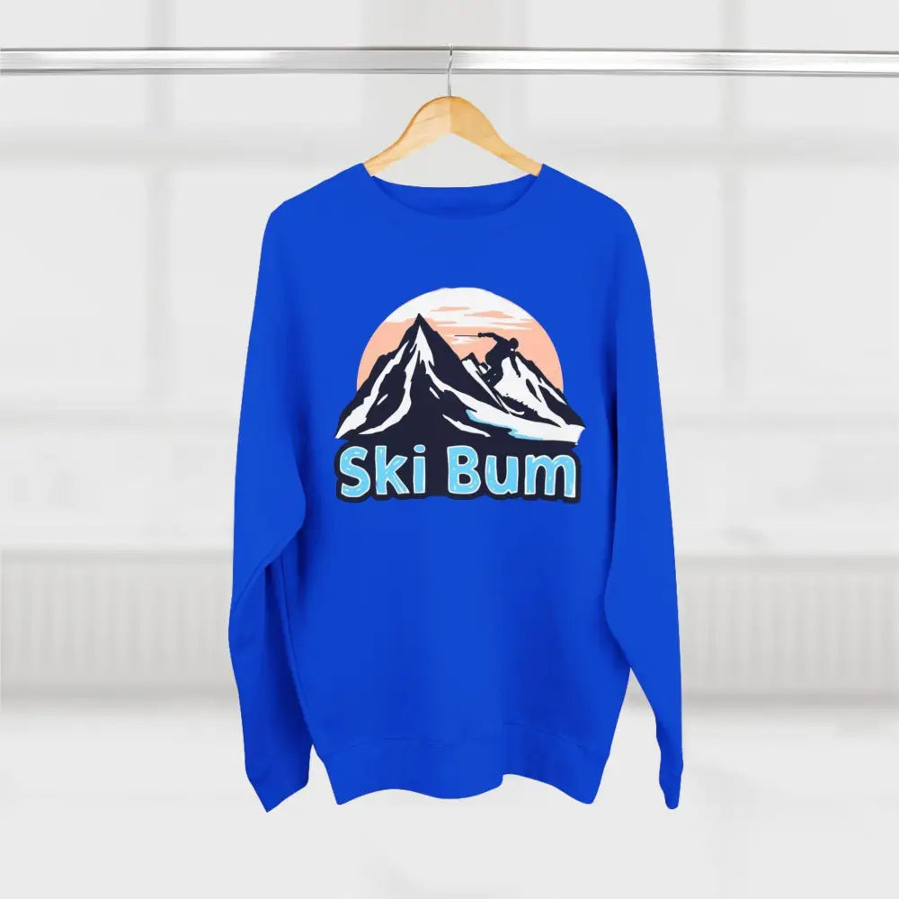 Blue Ski Bum sweatshirt from the Ski Bum Sweatshirt Collection in Blue Beige Black