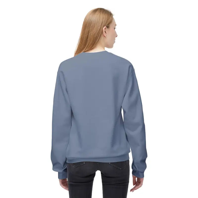 Blue crewneck sweatshirt from Skier Graphic and Snow Bum Sweatshirts collection