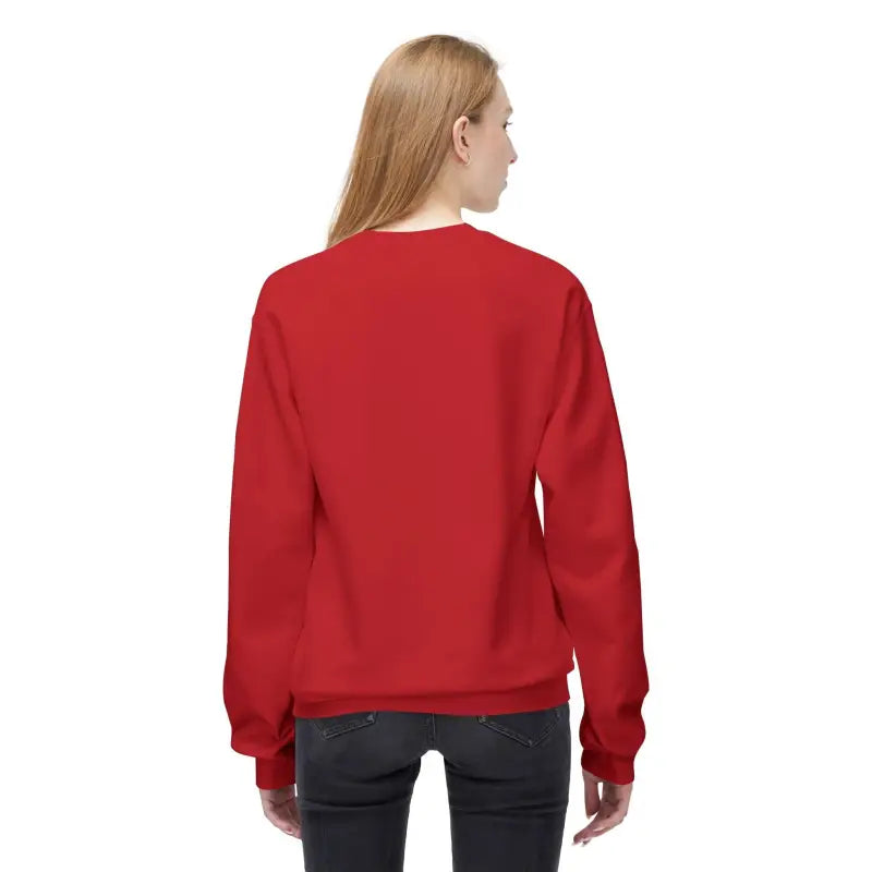 Red crewneck sweatshirt from Skier Graphic and Snow Bum Sweatshirts collection