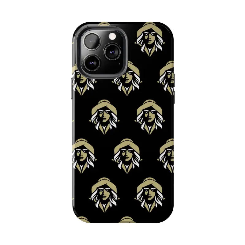 Black Tough Phone Case featuring Woman Face Design by Skipper Lax